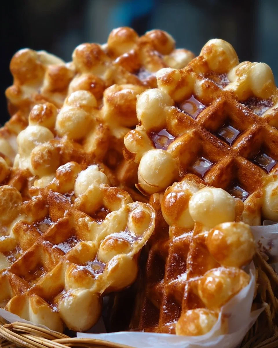 Gaufre bulle au Thermomix, un dessert léger et moelleux.