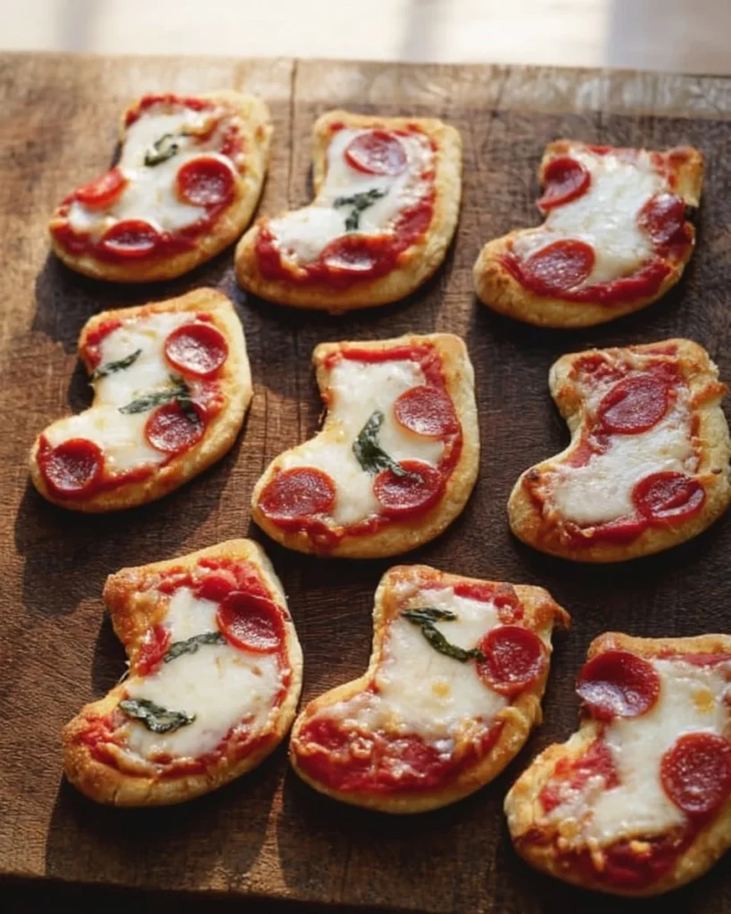 Mini-pizzas en forme de bottes