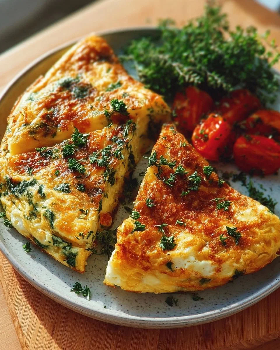 Recette d'omelette protéinée légère garnie de légumes frais
