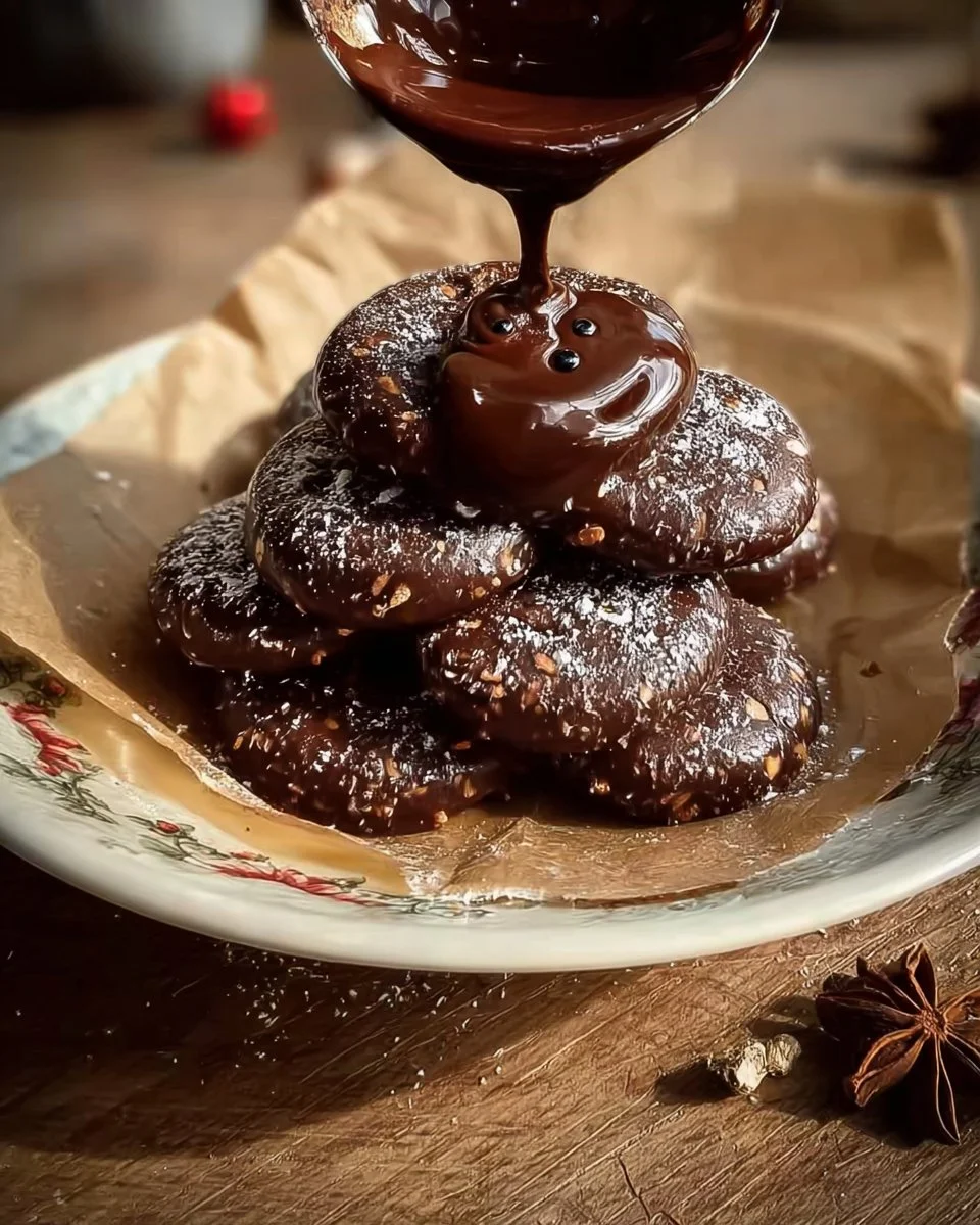 Gâteau traditionnel français pain d'épice décoré avec des épices allant au miel.