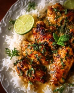 Poulet à la noix de coco et au citron vert Poulet à la noix de coco et au citron vert