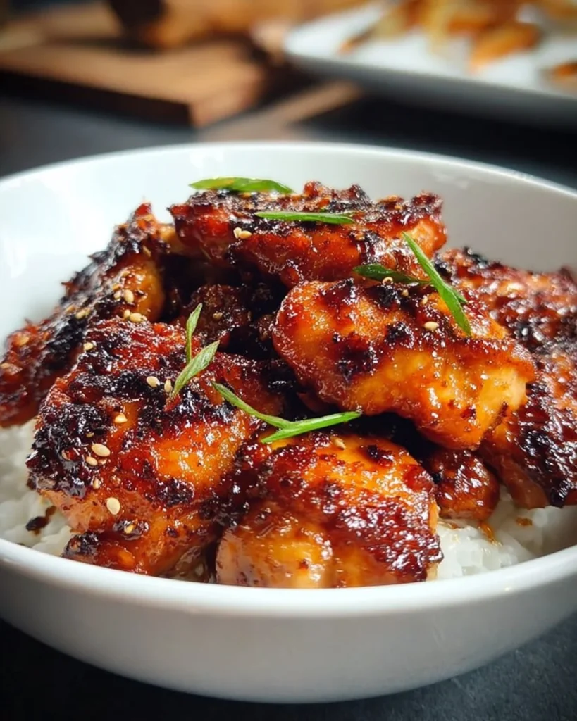 Poulet caramélisé savoureux