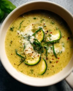 Soupe protéinée aux courgettes