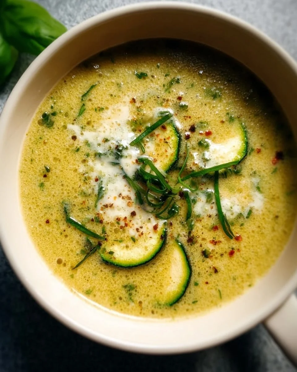 Soupe protéinée aux courgettes riche en nutriments et en saveurs