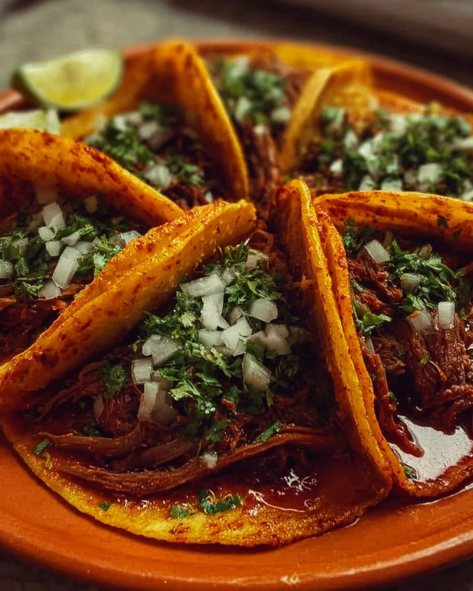 Délicieux Tacos Birria avec viande tendre et épices authentiques