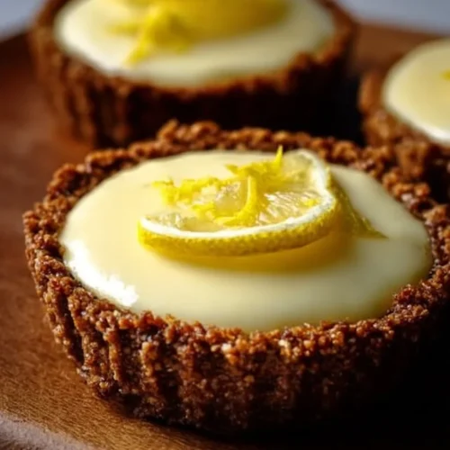 Tartelettes au citron sur croûte de spéculoos 2 Tartelettes au citron sur croûte de spéculoos prêtes à déguster