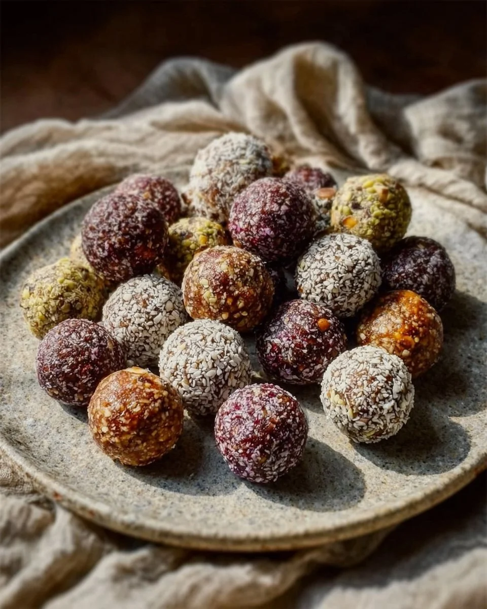 Balles d'énergie aux dattes et cajous, snack sain et énergisant