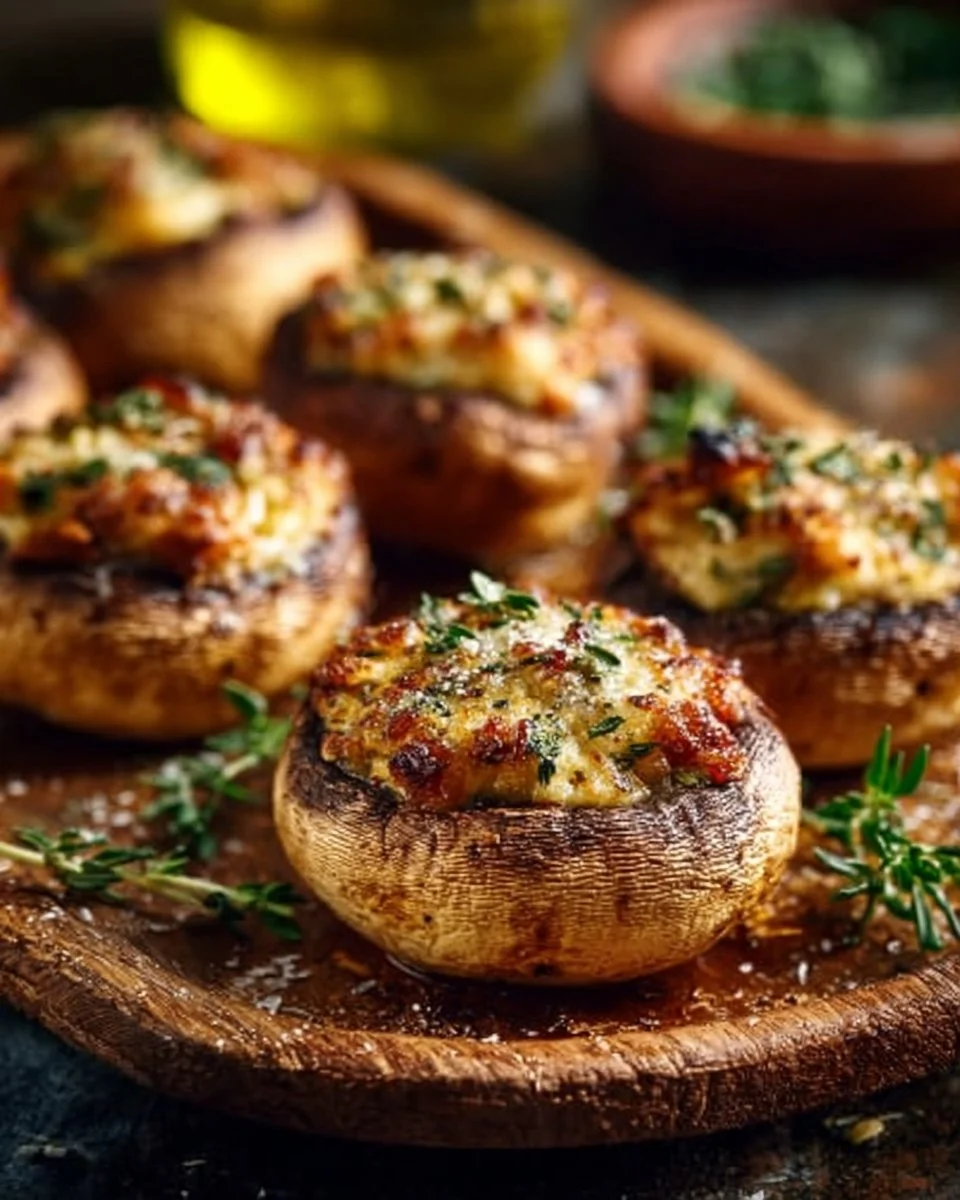 Champignons Farcis à la Viande, recette savoureuse et facile à préparer