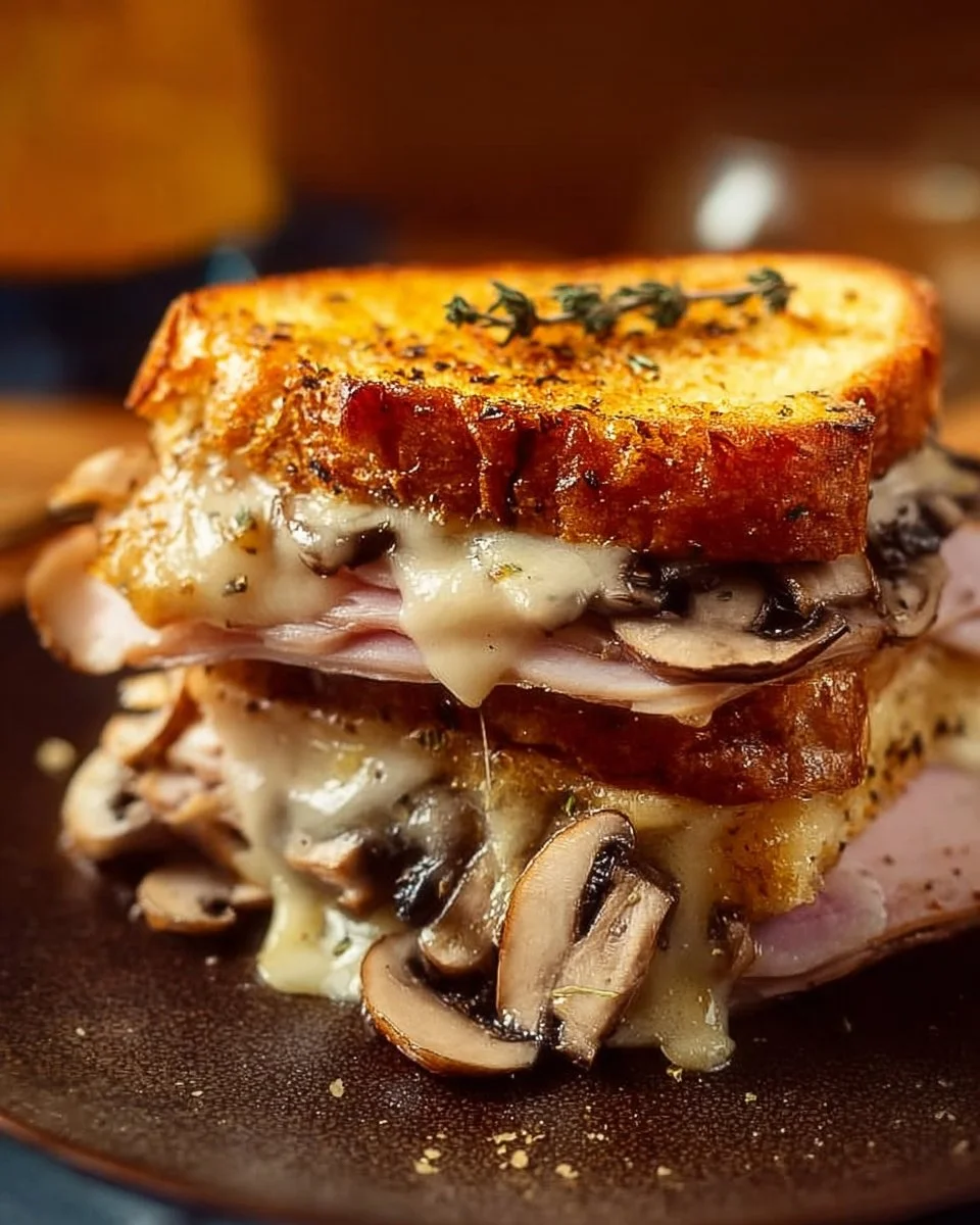 Croque-Monsieur Gourmand aux Champignons, plat savoureux et réconfortant