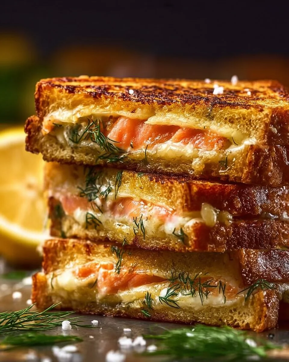 Croque Saumon Fumé - Un délicieux sandwich au saumon pour un repas savoureux.