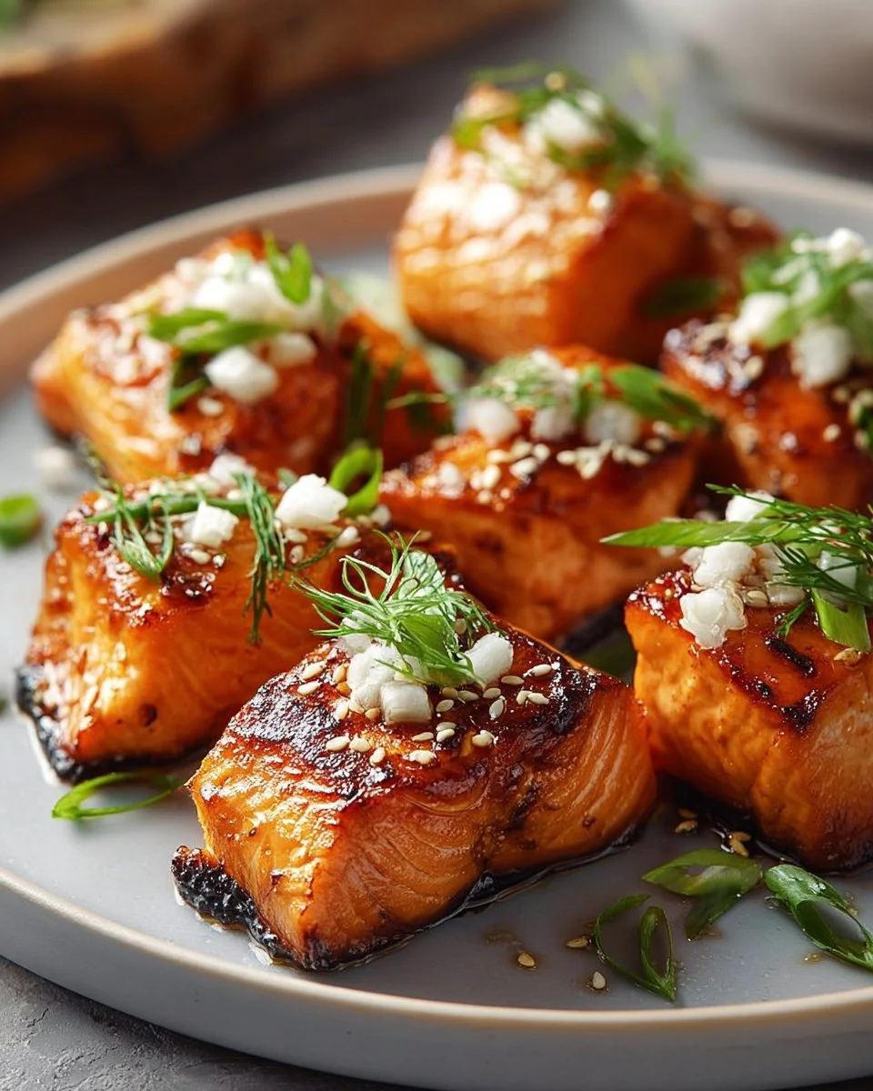 Bouchées de saumon cuites au four, recette d'été facile et savoureuse.