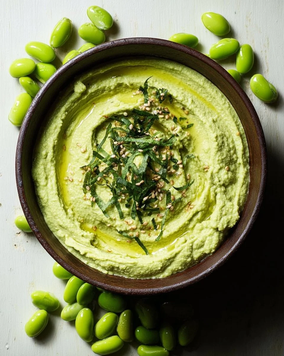 Recette d'Edamame Tahini Citron, un mélange de saveurs saines et rafraîchissantes.