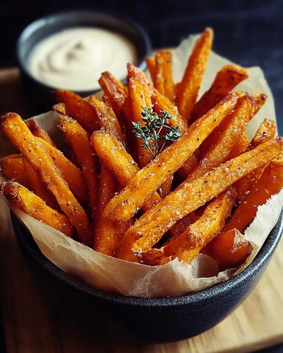 Assiette de frites croustillantes et légères servies avec une sauce