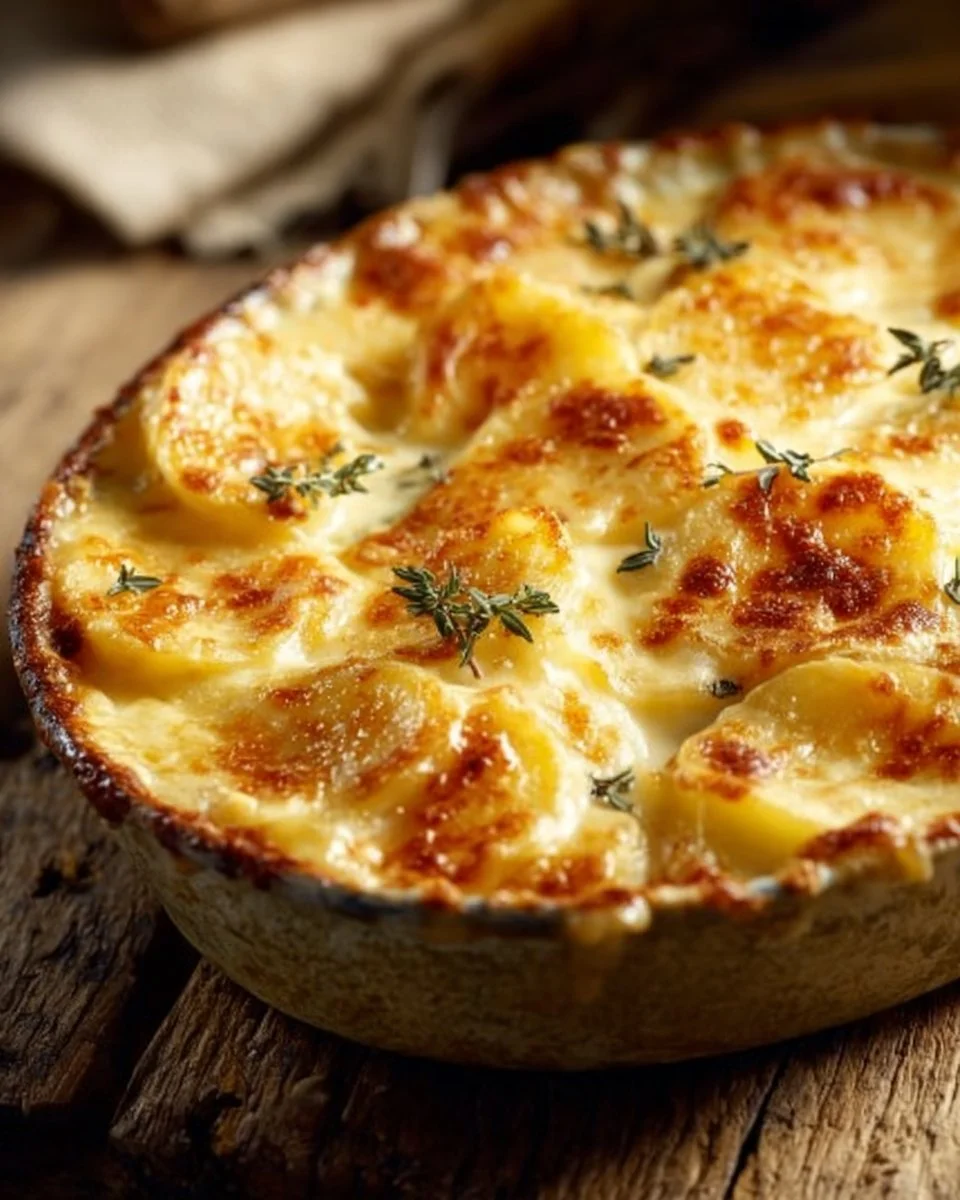 Gratin Dauphinois crémeux avec pommes de terre et fromage