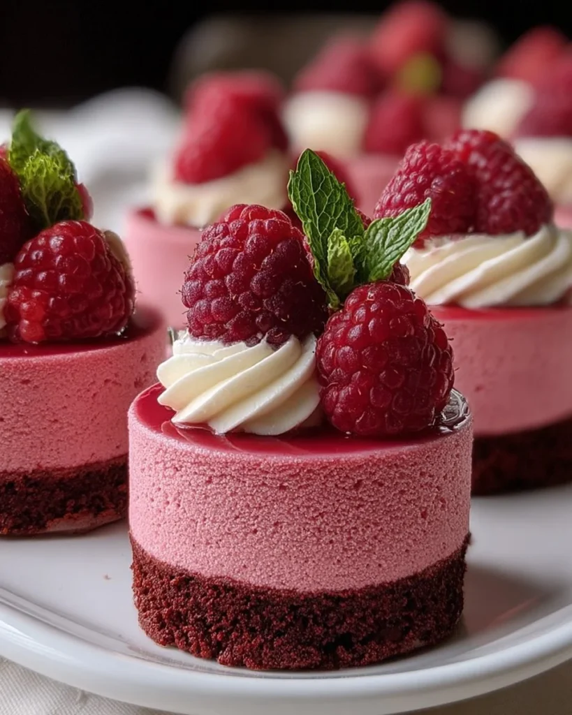 Mini Gâteaux Mousse Framboise