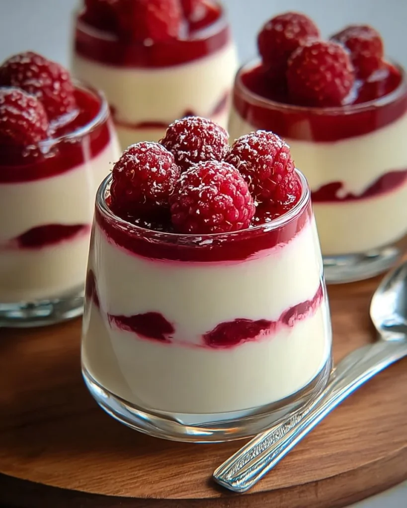 Mousse au chocolat blanc et à la framboise