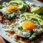 Oeufs pochés style mexicain avec salsa et avocats