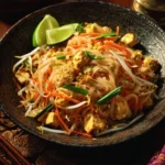 Pad Thaï au Poulet et Tofu, plat thaïlandais savoureux