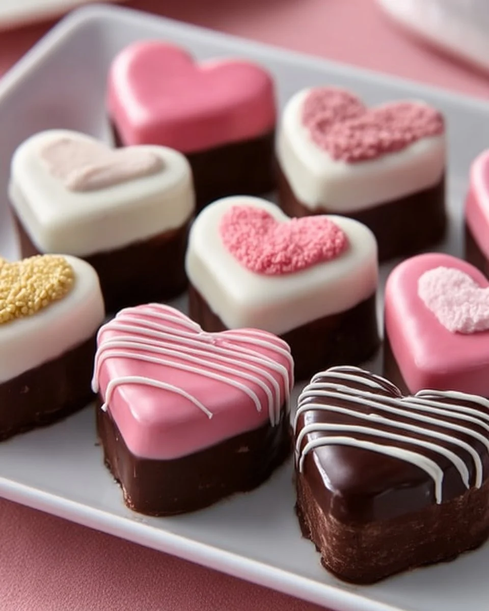 Petits Fours en forme de cœur, délicieux et colorés pour les célébrations