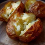 Pommes de terre en veste préparées à la friteuse à air, croustillantes et dorées