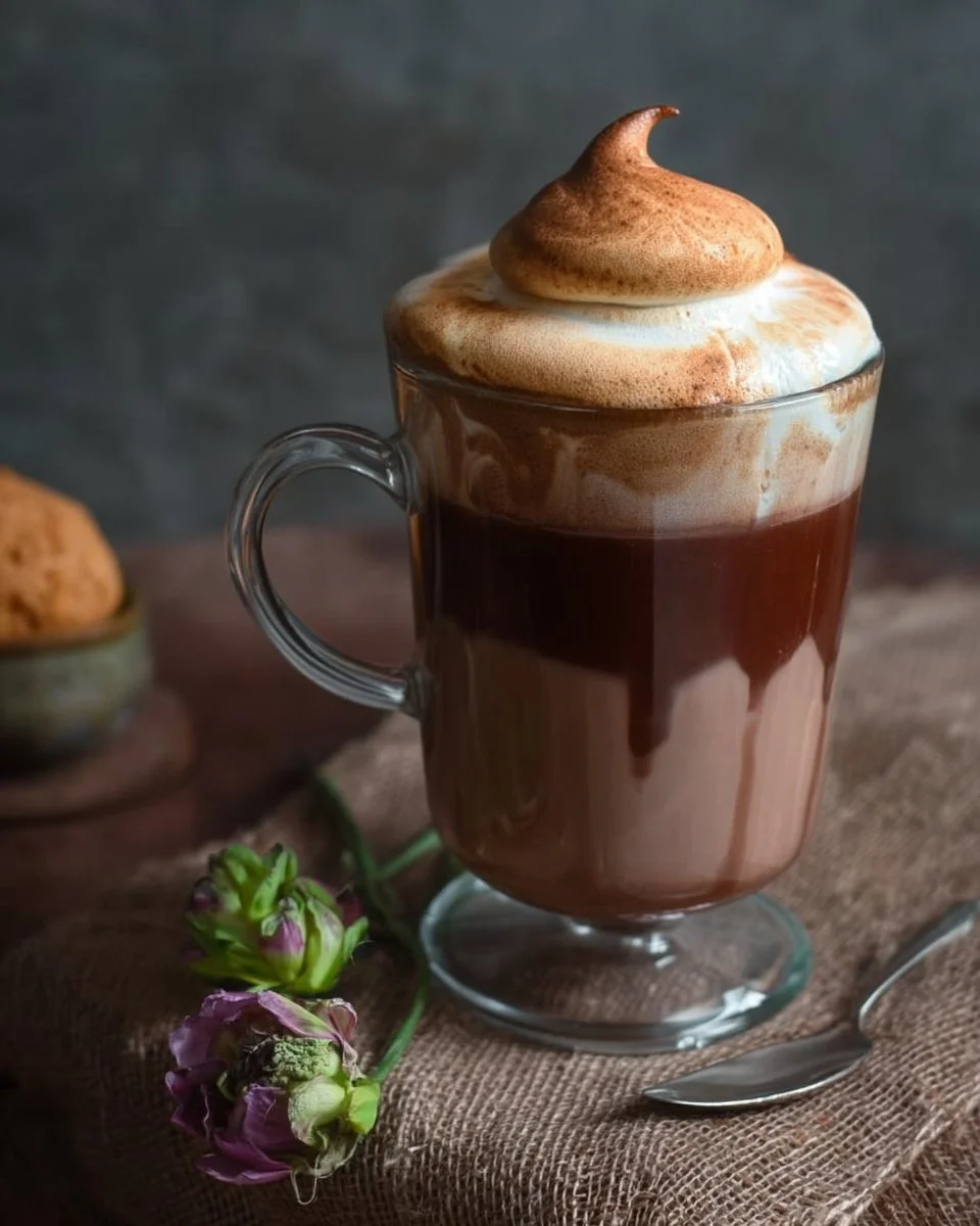 Recette de café mocha maison avec mousse Dalgona maison