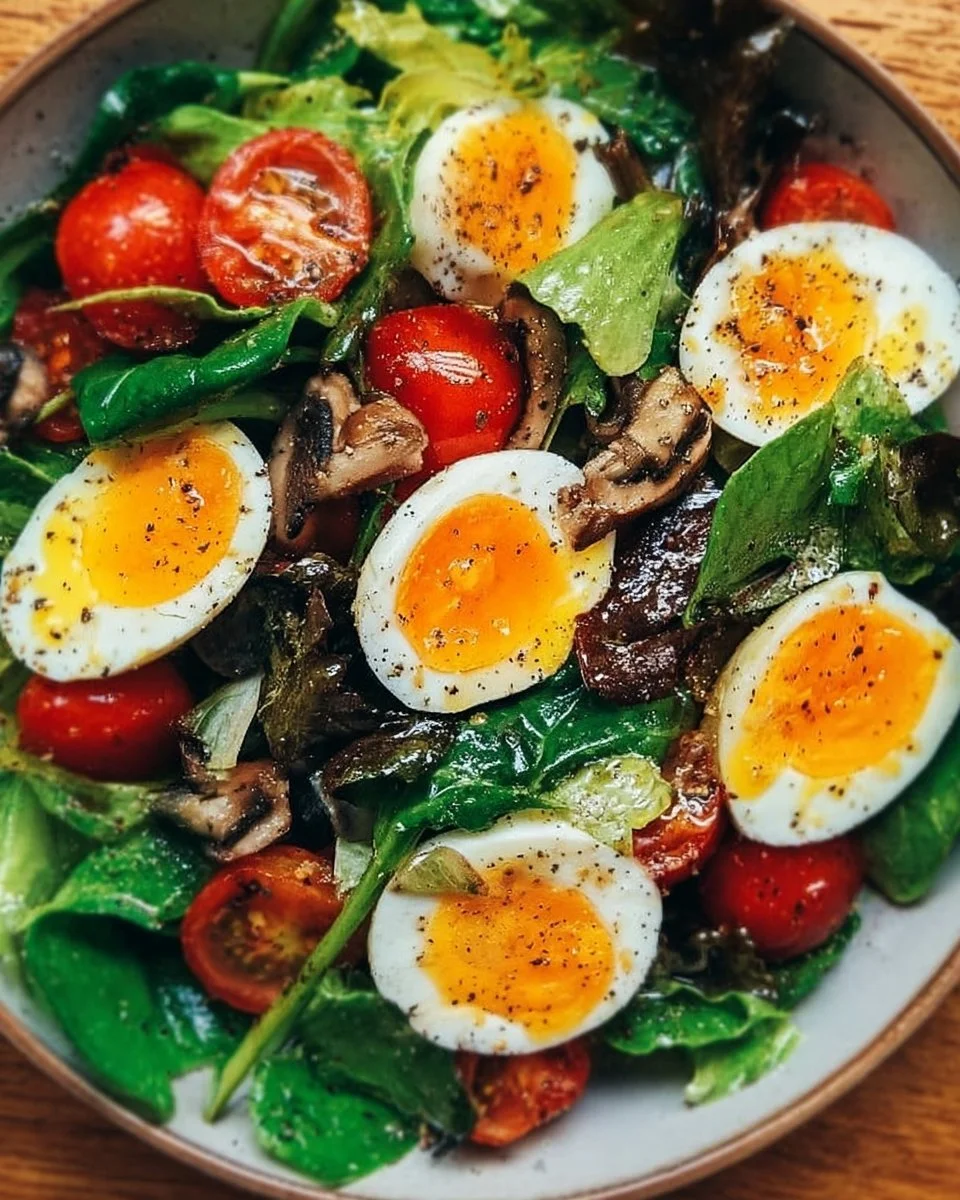 Salade nourrissante aux légumes frais et ingrédients sains