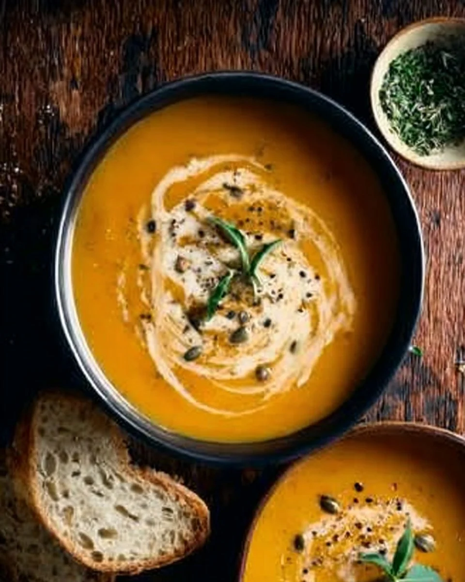 Soupe de carottes prête à être servie, recette simple et savoureuse
