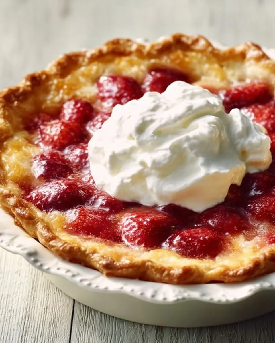 Une Tarte aux Fraises savoureuse, garnie de fraises fraîches et d'une crème délicate.