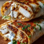 Wrap Poulet Parfait avec ingrédients frais et savoureux