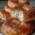 Bagels protéinés au fromage, savoureux et nutritifs pour une collation saine.