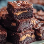 Brownies au peanut réalisés avec des restes de pâte à pain au levain