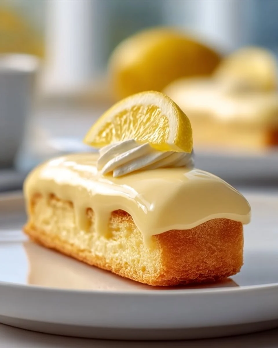 Éclair citron gourmand avec mascarpone fondant et décoration sucrée