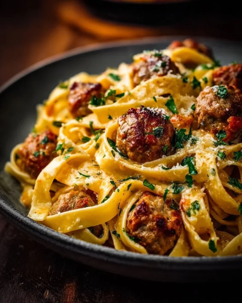 Fettuccine Saucisse Italienne Crémeuse