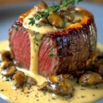 Filet Mignon en Croûte au Foie Gras avec sauce crémeuse aux morilles