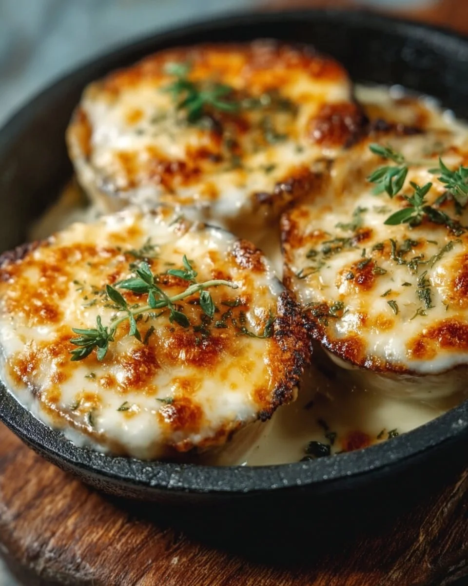 Huîtres gratinées au four dans un plat délicieux prêt à servir