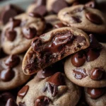 Pépites de chocolat à la crème irlandaise sur un dessert savoureux