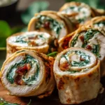 Turbines de dinde avec fromage et épinards, un plat délicieux et réconfortant.