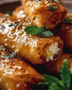 Rouleaux de feta croustillants au four Rouleaux de feta croustillants au four