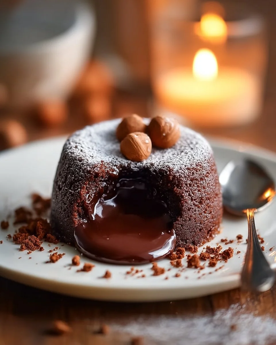 Moelleux au chocolat cœur praliné healthy, un dessert léger et savoureux