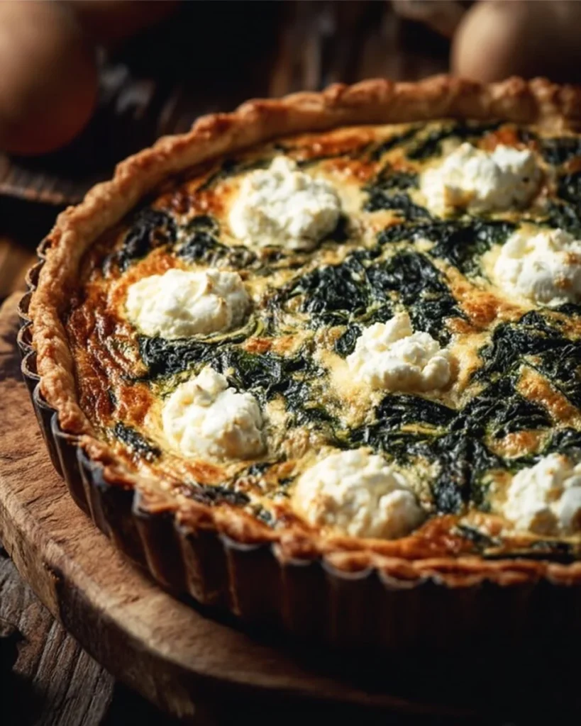 Quiche aux épinards et au chèvre : un délice rapide et crémeux