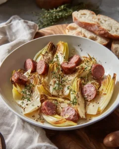 Salade d&rsquo;endives et saucisses fumées