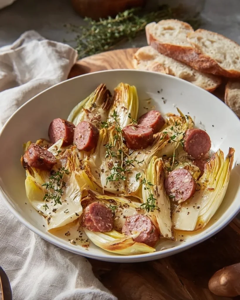 Salade d&rsquo;endives et saucisses fumées