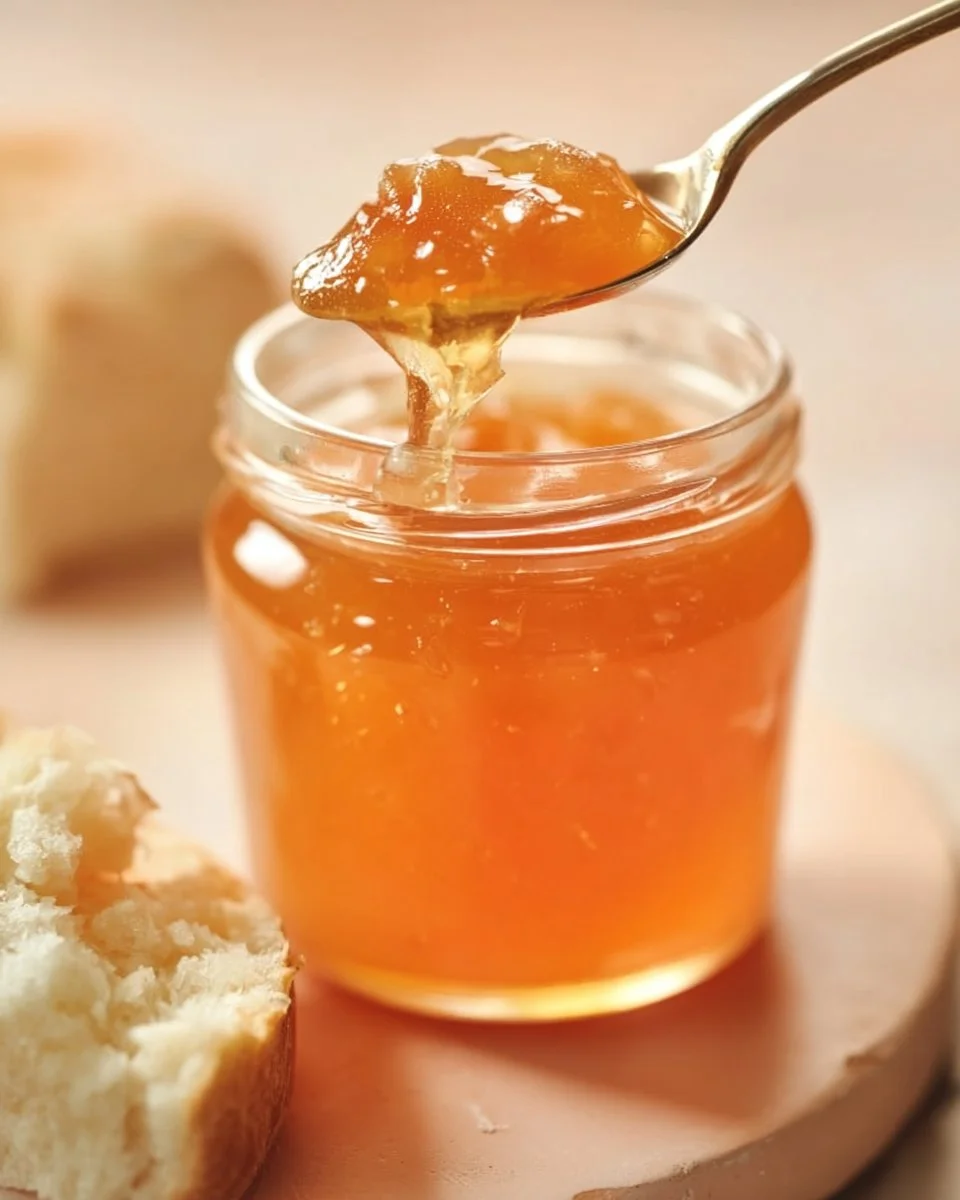 Bocal de confiture de nèfles maison sur une table en bois