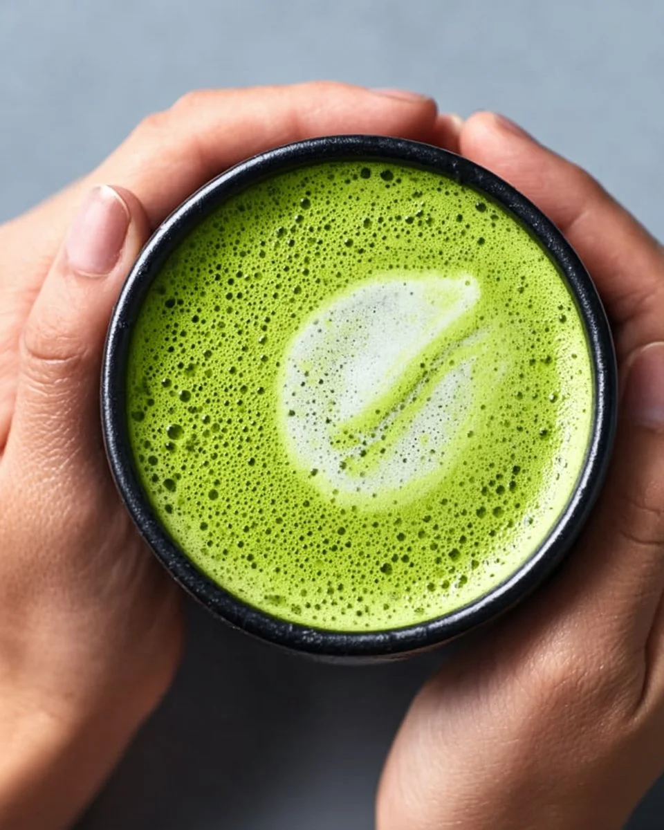 Poudre de matcha dans un bol, symbole de la culture japonaise.