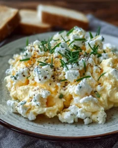 Œufs brouillés au fromage cottage