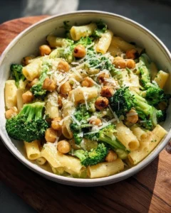 Pâtes au brocoli et pois chiches: recette rapide