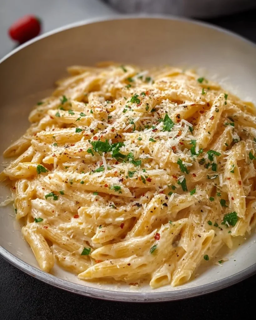 Pâtes crémeuses à l’ail en une seule casserole