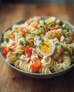 Pâtes en salade au surimi — Recette rapide Pâtes en salade au surimi — Recette rapide