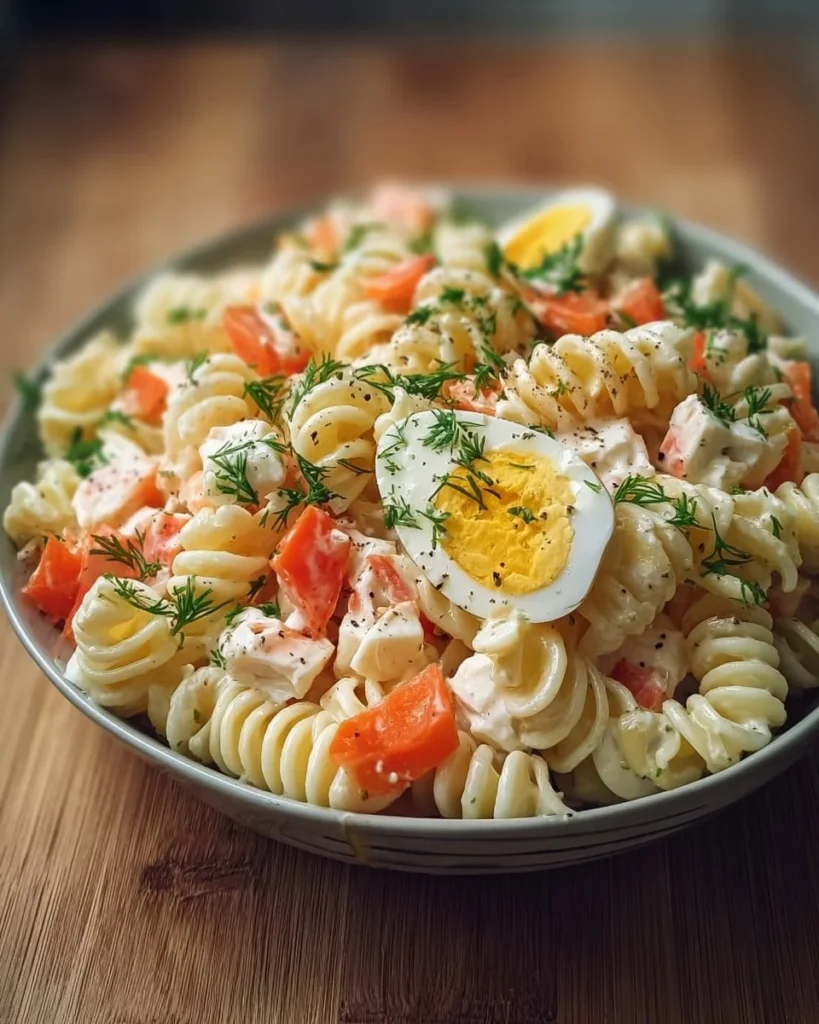Pâtes en salade au surimi — Recette rapide