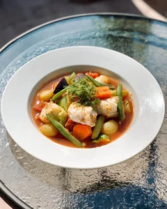 Recette de court-bouillon pour poissons de roche aux légumes